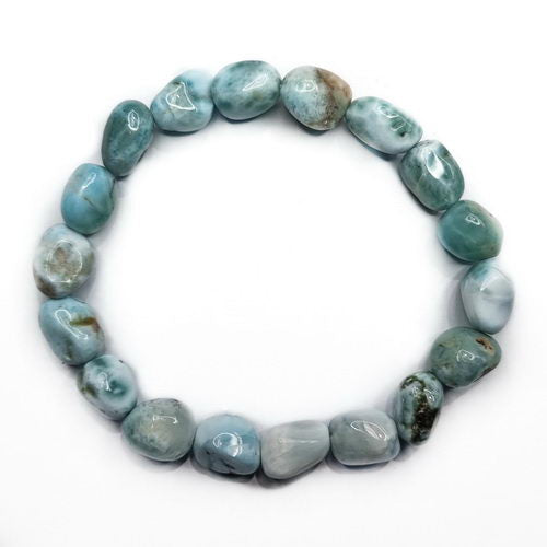 Larimar Nugget Bead 8-10mm Bracelet 443